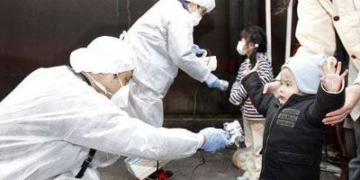 Technologists test children following the fukushima daiichi nuclear disaster